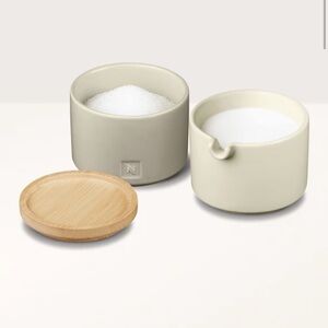 NIB Nespresso Barista Collection Stackable Sugar and Creamer Serving Set